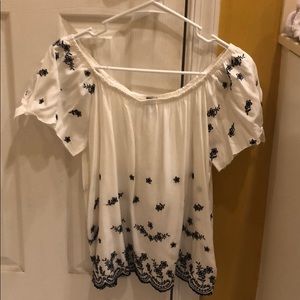 Off the shoulder flower top